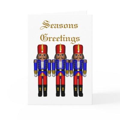 nutcrackers traditional  Seasons Greetings Holiday Card