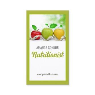 Nutritionist Nutrition Coach Apple Fruit Card