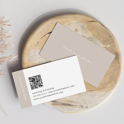 Oak Beige | Modern Minimalist QR Code