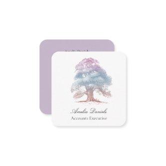 Oak Tree on Lilac Illustration