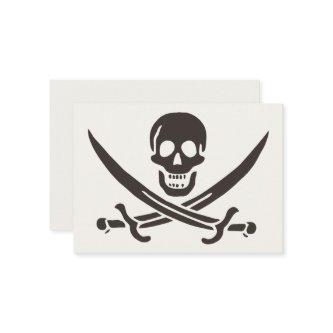 Obsidian Skull Swords Pirate flag of Calico Jack