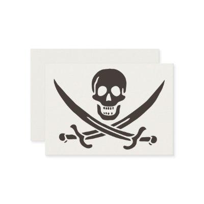 Obsidian Skull Swords Pirate flag of Calico Jack