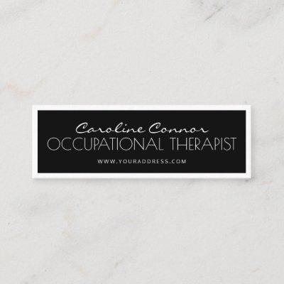 Occupational Therapist Black & White Bordered Card