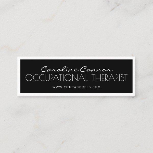 Occupational Therapist Black & White Bordered Card