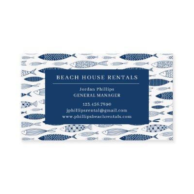 Ocean Beach Nautical Fish Pattern