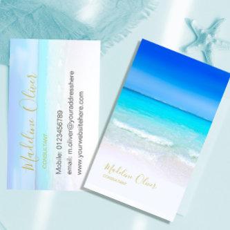 Ocean Beach Sea Travel  Spa  Blue Gold Stylish
