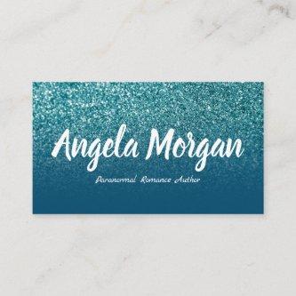 Ocean Blue and Teal Ombre Glitter Photo Author