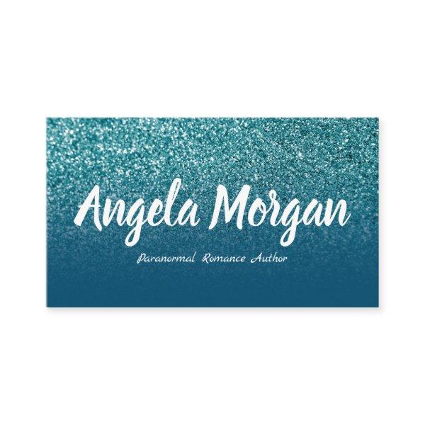 Ocean Blue and Teal Ombre Glitter Photo Author