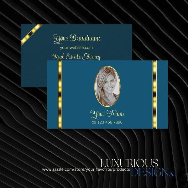 Ocean Blue Chic with Photo Gold Decor Professional