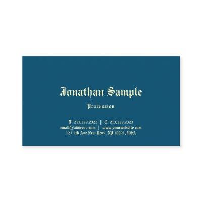 Ocean Blue Elegant Classic Old English Text Trendy
