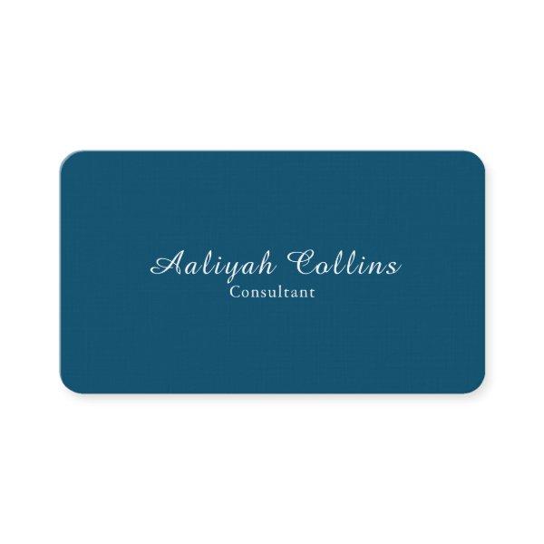 Ocean Blue Linen Minimalist Professional Modern
