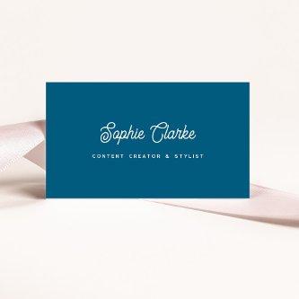Ocean Blue | Retro Script with QR Code