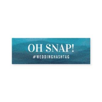 Ocean Waves Wedding Hashtag Mini Enclosure Card