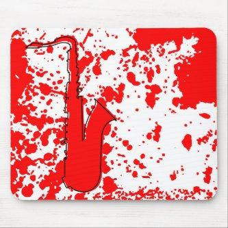 oddRex saxophone Mouse Pad