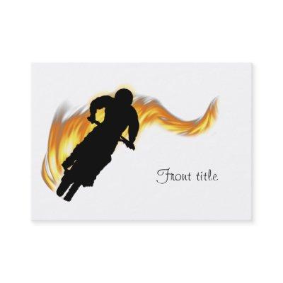 Off Road Dirt Bike with Flames