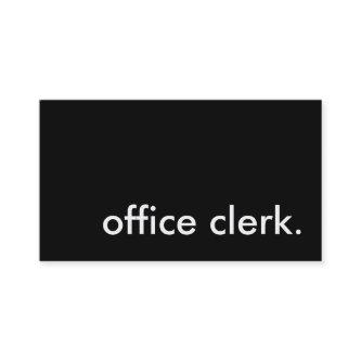 office clerk.