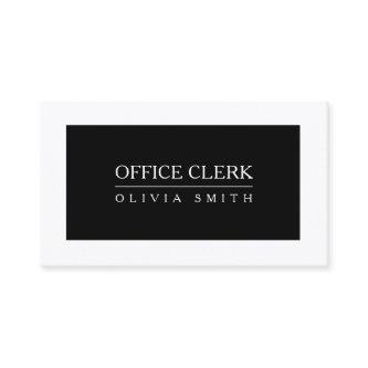 Office Clerk Professional Black and White