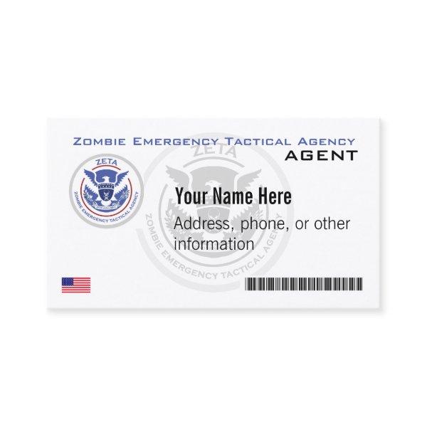 Official Zombie Emergency Tactical Agency Business