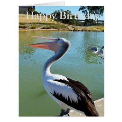 Oh Im A Happy Pelican Tra Lah, Big Birthday Card