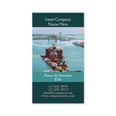 Oil drilling rig watercolor customizable
