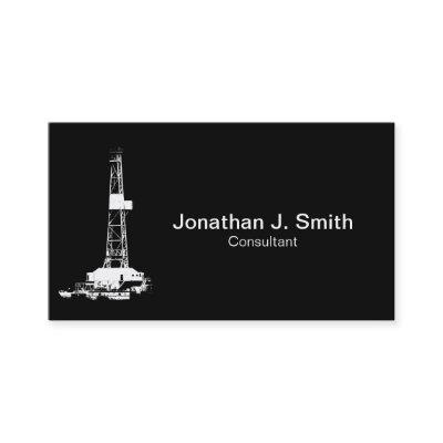 Oil Drilling Rig White Silhouette