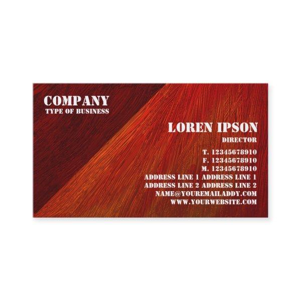 Oil Painted Triangular Corner - Scorched Reds