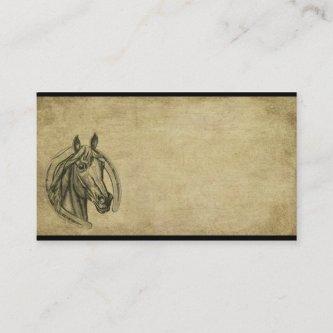 Ol' Horse & Horseshoe Prim Biz Cards