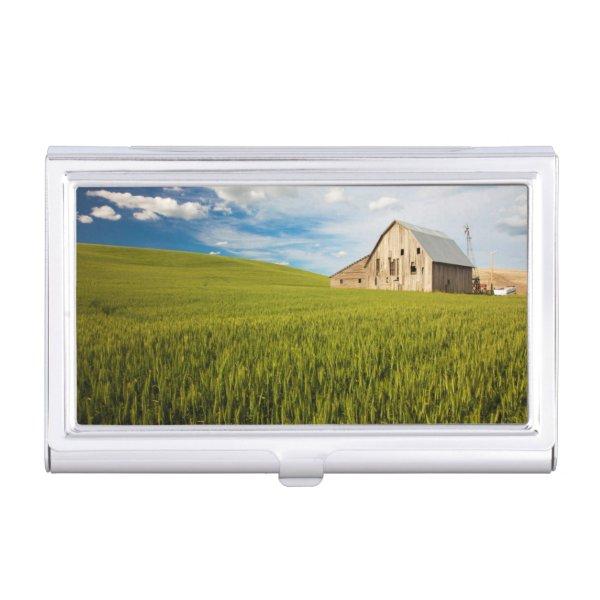 Old Barn Surrounded by Spring Wheat Field 2  Holder