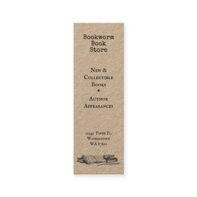 Old Books Editable Store Discount Card