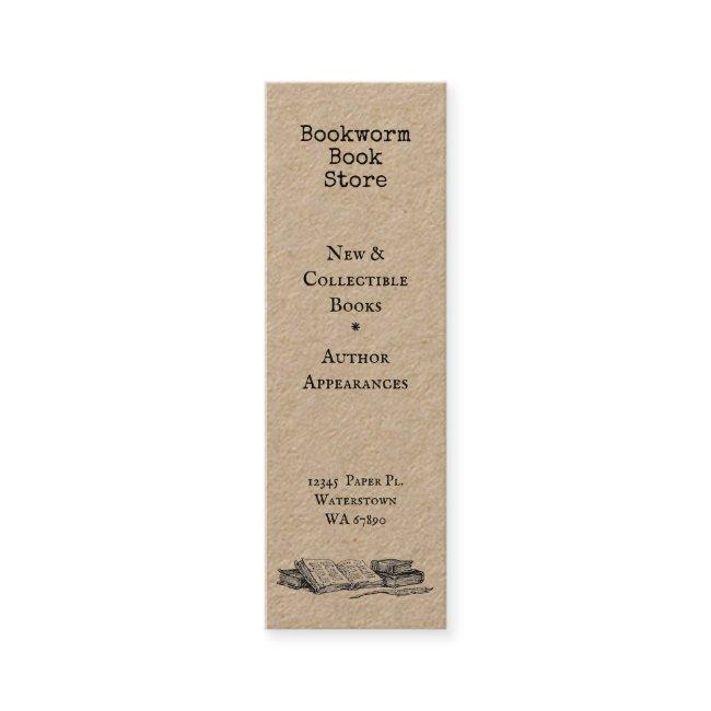 Old Books Editable Store Discount Card