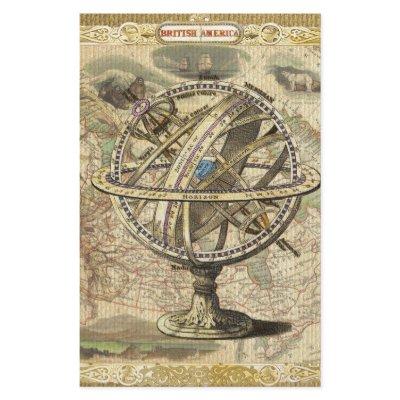 Old British America Explore Polar Bear Compass Map Stationery