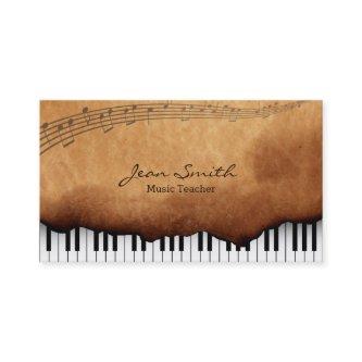 Old Burned Paper Music Teacher