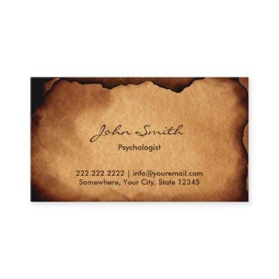 Old Burned Paper Psychologist