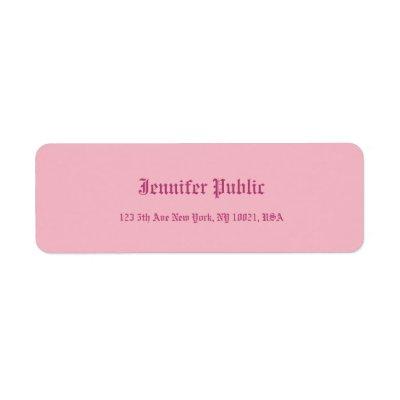 Old English Calligraphy Script Text Elegant Pink Label