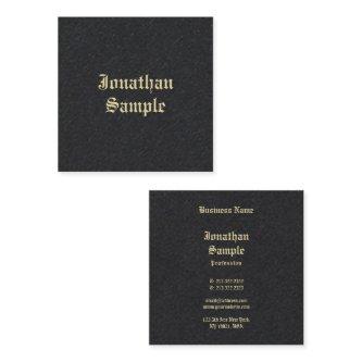 Old English Text Premium Black Gold Classic Square