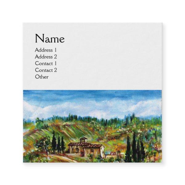 OLD FARMHOUSE IN TUSCANY LANDSCAPE white Square