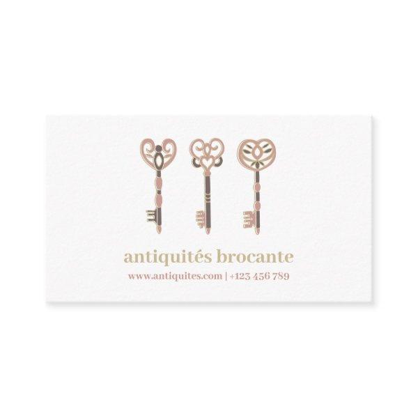 Old medieval keys illustration vintage