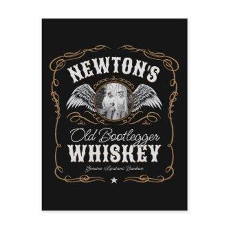Old Moonshine Whiskey Label ADD PHOTO Family Name Postcard