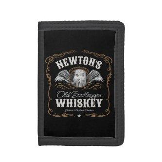 Old Moonshine Whiskey Label ADD PHOTO Family Name Trifold Wallet