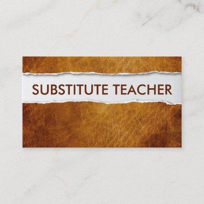 Old Paper Substitute Teacher