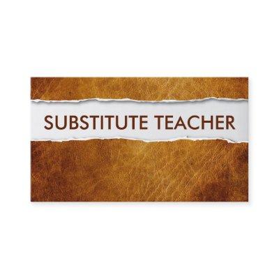 Old Paper Substitute Teacher