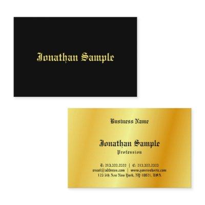 Old Style Handwritten Black Gold Look Template