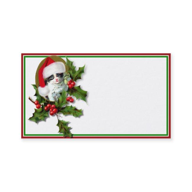 Old Style Vintage Christmas Kitten