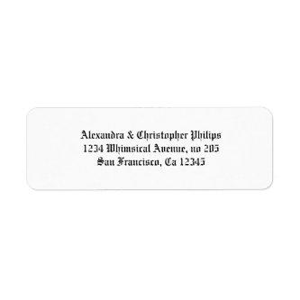 Old Style Vintage Return Address DYI Label