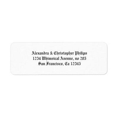 Old Style Vintage Return Address DYI Label