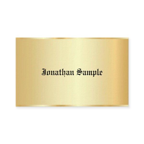 Old Text Personalized Glamour Faux Gold Template