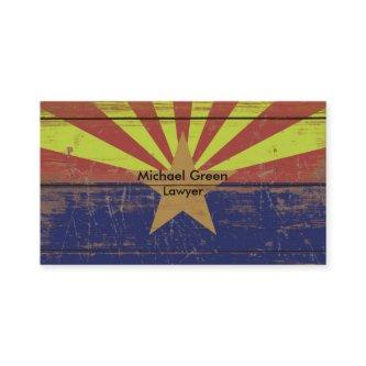 Old Wooden Arizona State Flag