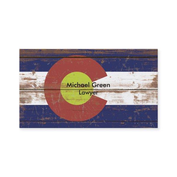 Old Wooden Colorado State Flag