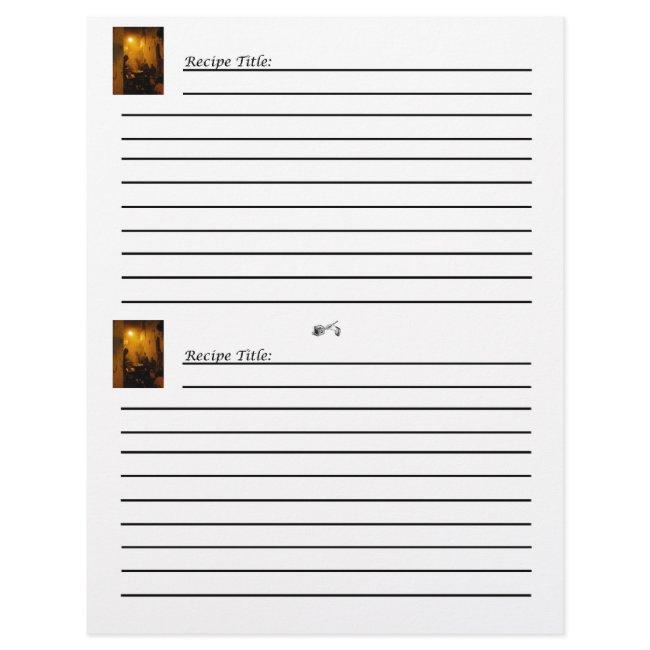 Old World Cookbook Recipe Cards Flyer