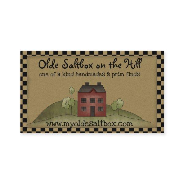 Olde Red Saltbox Rustic Primitive